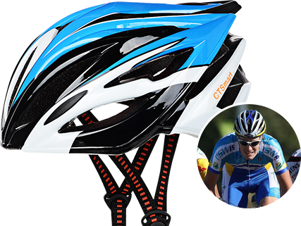 CTSmart X8 24-Hole Breathable Ultralight Bike Safety Helmet – Black + Blue
