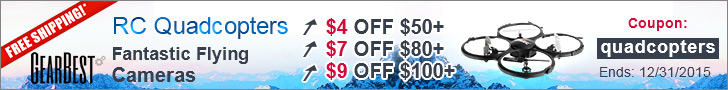 RC Quadcopters: Free Shipping and $4 off $50+, $7 off $80+, $9 off $100+, $14 off $150+ with Coupon &quot;quadcopters&quot;. (Ends: 12/31/2015)