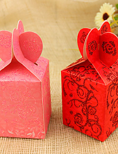 12 Piece/Set Favor Holder - Cuboid Favor Boxes Heart Style