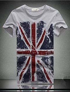 Men's Long Sleeve T-Shirt , High Quality 100% Cotton Blend Casual / Work / Formal / Sport / Plus Sizes Print