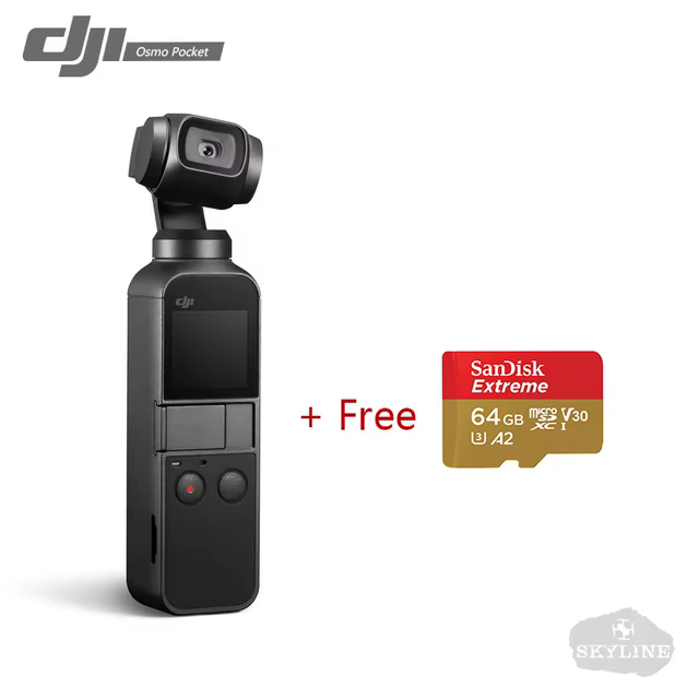 En STOCK DJI OSMO bolsillo mÃ¡s pequeÃ±o de 3 ejes cardÃ¡n mano estabilizador de cÃ¡mara de vÃ­deo 4 K 12 MP 140-min baterÃ­a la vida