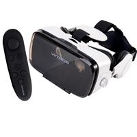 Virtoba X5 VR Box 3D VR Virtual Reality Headset 120 Degrees FOV Immersive 3D Movie Video Game Headset with Bluetooth Gamepad Headphone for 4-6 Inch Smartphone