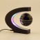C Shape LED World Map Floating Globe Decoration Magnetic Levitation Light thumb Photo1