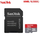 SanDisk Mobile Ultra Micro SDHC / TF Memory Card w/ SD / SDHC Card Adapter - 16GB (Class 10)