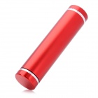 Cylinder-Shaped External 2600mAh Emergency Power Battery Charger for Cell Phone / MP3 / MP4 - Red
