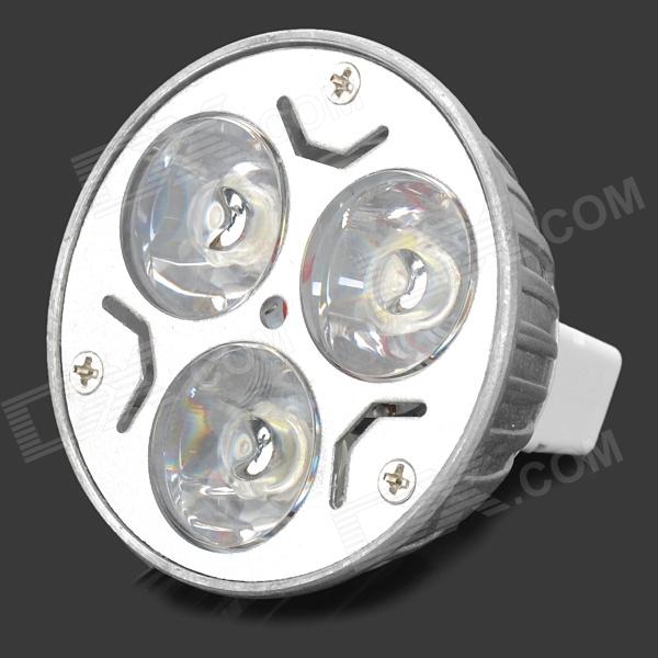 GU5.3 3W 130lm 5500K White Light 3-2835 LED Bulb - Silver + White