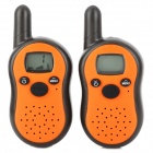 T-2101 0.8" LCD 22-CH Mini Kids / Couples Walkie Talkies - Orange + Black (3 x AAA)