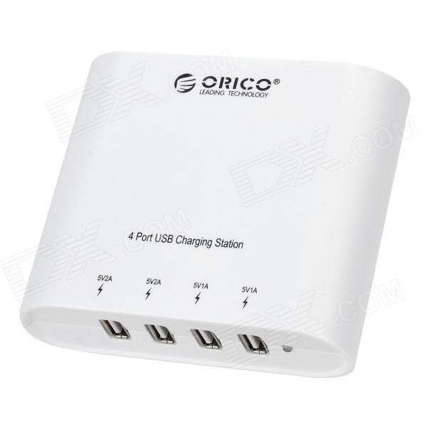 ORICO DCH-4U 4 Port USB Charger Power Adapter for IPHONE + IPAD + More - White