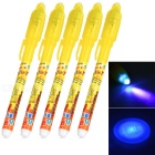 Invisible Ink Secret Messages UV Money Detector Pen - Yellow (3 x L735 / 5pcs)