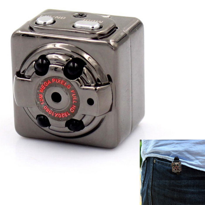 SQ8 Aluminum Mini 1080P Full HD 12.0MP CMOS Video Camera DVR w/ Motion Detection / Night Vision 