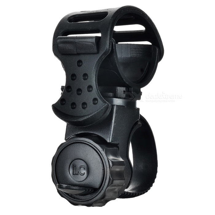 360-Degree Rotatable Cycling Bicycle Bike Mount Holder Clamp for LED Flashlight / Torch - Black