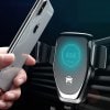 Universal Wireless Qi Fast Charging Car Charger Air Vent Phone Holder - BLACK