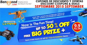 Cupones de descuento Banggood Septiembre 2015