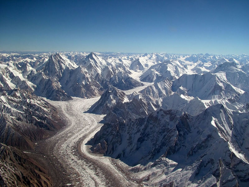 Glaciares en Himalaya. Wikimedia Commons 
