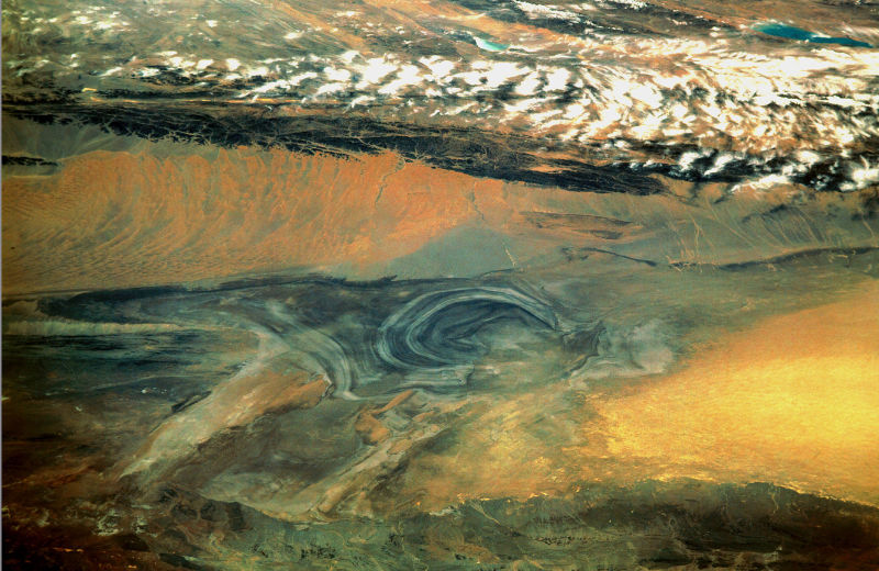 Imagen satélite de Lop Nur. Wikimedia Commons 