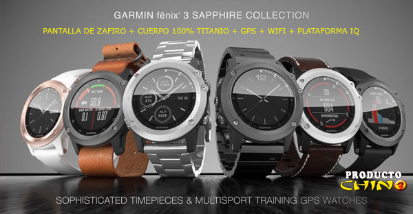 Reloj Inteligente de titanio Garmin FENIX 3 Sapphire