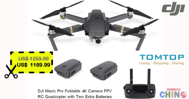 Solo $1,169.99 para Drone DJI Mavic Pro en Tomtop