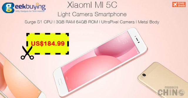 $37 Descuento para Xiaomi Mi5c 3GB RAM Geekbuying