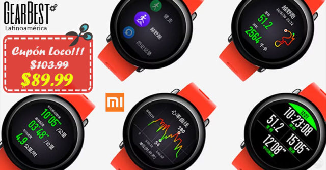 Solo $89.99 para Smartwatch Xiaomi Huami AMAZFIT en Gearbest Latinoamérica