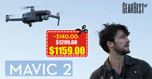 Oferta Dron DJI MAVIC 2 Zoom RC Gearbest - $140 descuento!