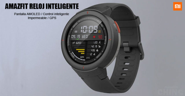 Reloj inteligente deportivo Xiaomi Amazfit de 1.3 pulgadas, con GPS y es impermeable
