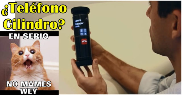 Teléfono inteligente cilíndrico, es único y es raro ¡Lo que faltaba!