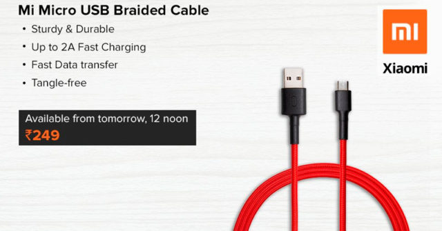 El cable trenzado Mi Micro USB de Xiaomi se lanzó en $3.5 dólares - Detalles