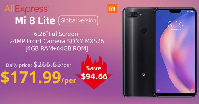 Xiaomi Mi8 Lite OFERTA Aliexpress | Solo US $171.99 + Versión Global