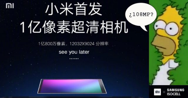 Un teléfono Xiaomi con cámara de 108MP se muestra en un poster!