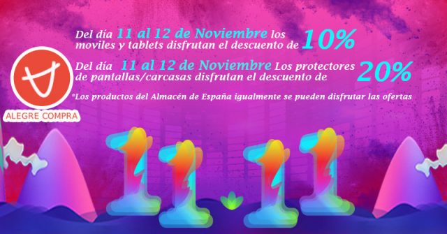 11.11 Alegrecompra 10% Descuento Móviles y Tablets!