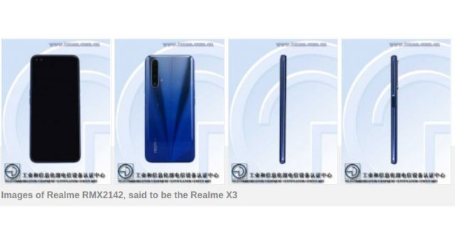 Realme X3: especificaciones completas y diseño revelados por TENAA.