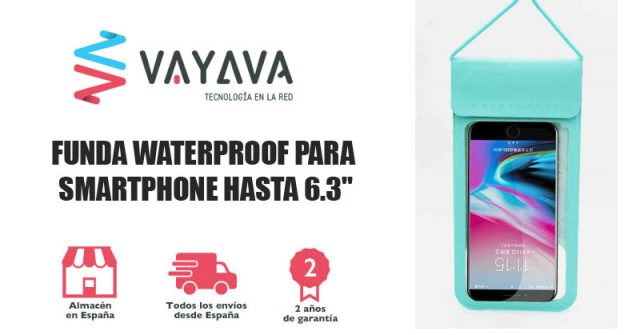 Funda waterproof para smartphone hasta 6.3
