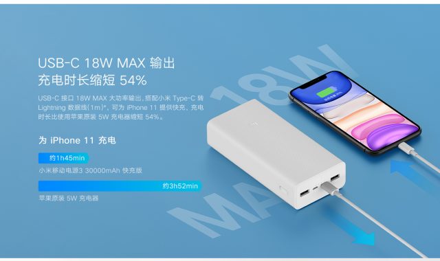 Xiaomi Mi Power bank 3 es lanzado con batería de 30,000 mAh