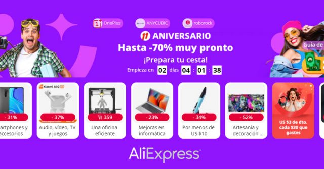 El 11º aniversario de AliExpress: regalos para todos