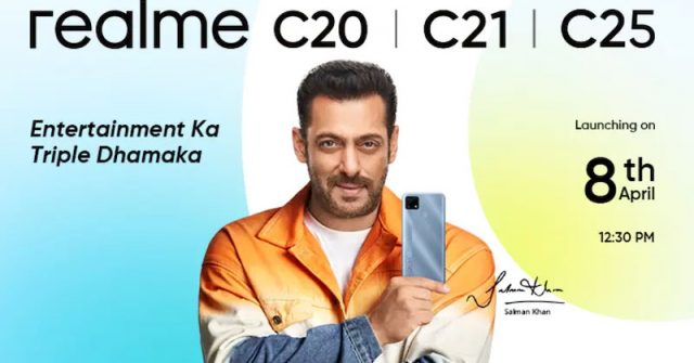 Realme C20, C21 y C25 serán lanzados este 8 de abril en India