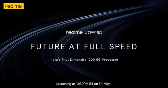 Se confirma que el teléfono inteligente Realme X7 Max 5G se lanzará en India el 31 de mayo