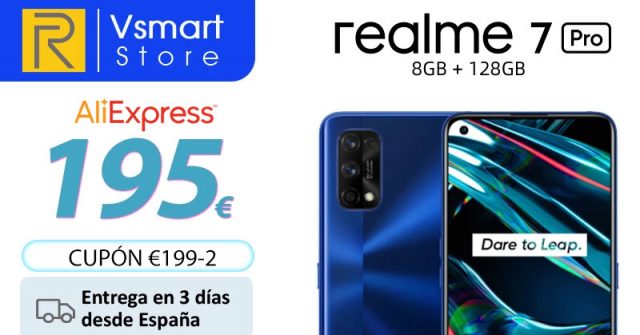 Chollo para Realme 7 Pro en Aliexpress Plaza España, a solo 195 euros!