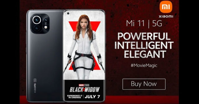Xiaomi Mi 11 5G es el póster de la próxima película de Marvel Studios: Black Widow