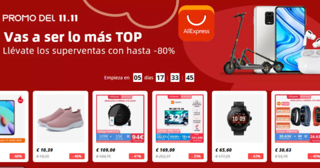 Promo del 11.11 Aliexpress: Vas a ser lo más Top