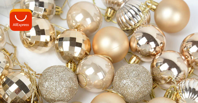 Aliexpress Super Ofertas: Caja de bolas de Navidad a solo 2 dólares