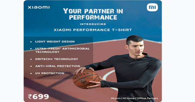 Xiaomi lanza una camiseta Anti-Viral Performance para entusiastas de los deportes en India