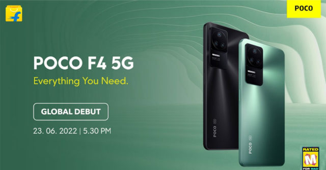 POCO F4 5G se lanzará a nivel mundial el 23 de junio