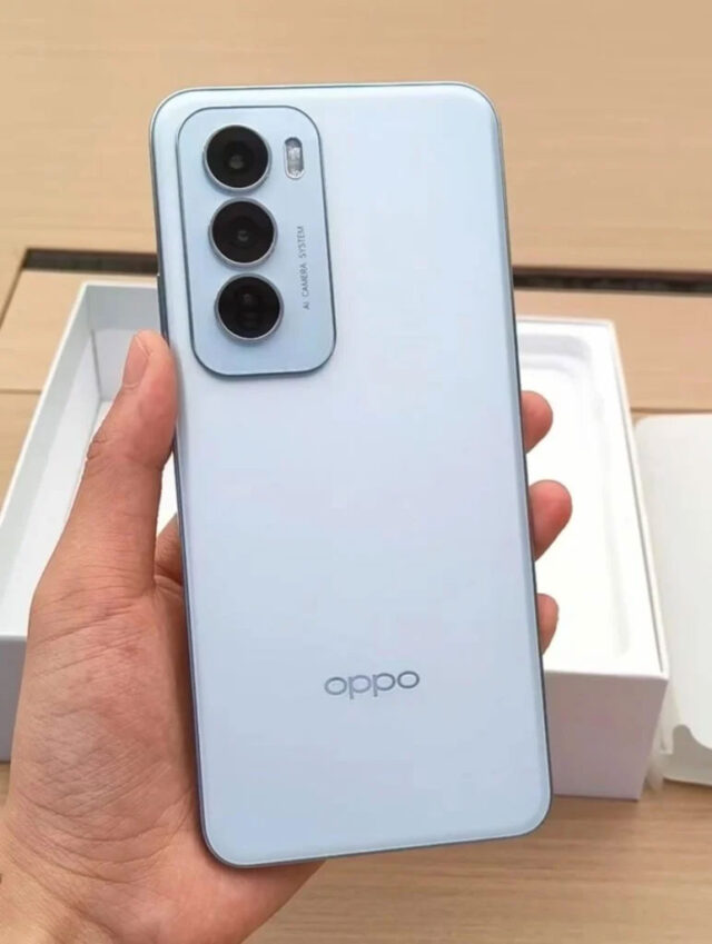 OPPO Reno 12 en color azul claro fue mostrado en imagen real: la preventa comienza mañana